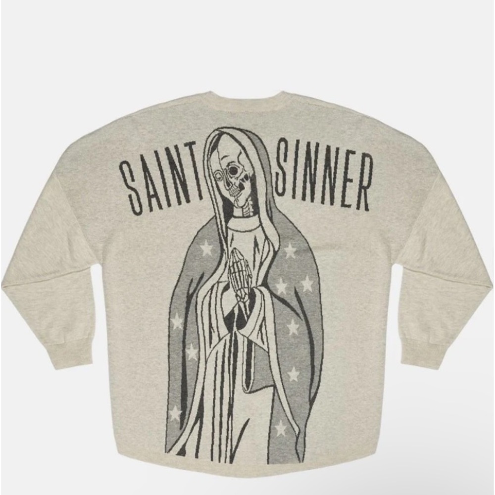 NWT Unisex Saint and Sinner knit sweater by Spirit Jersey - Picture 2 of 7